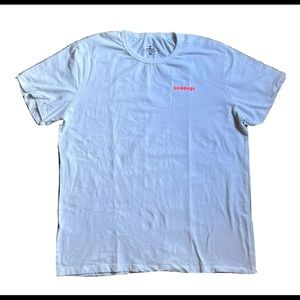 Birddogs Size Large White Graphic Logo Cotton Blend Crew Neck T Shirt New
